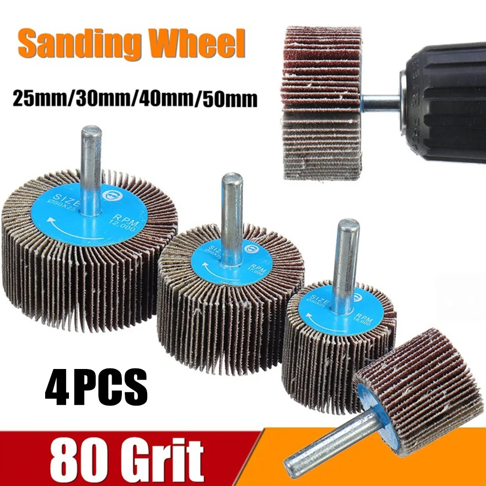 4pcs 25/30/40/50mm Emery Cloth Louver Grinding Heads With Shank For Polishing Grinding Rotary Tool Accessories
4pcs 25/30/40/50mm Emery Cloth Louver Grinding Heads With Shank For Polishing Grinding Rotary Tool Accessories