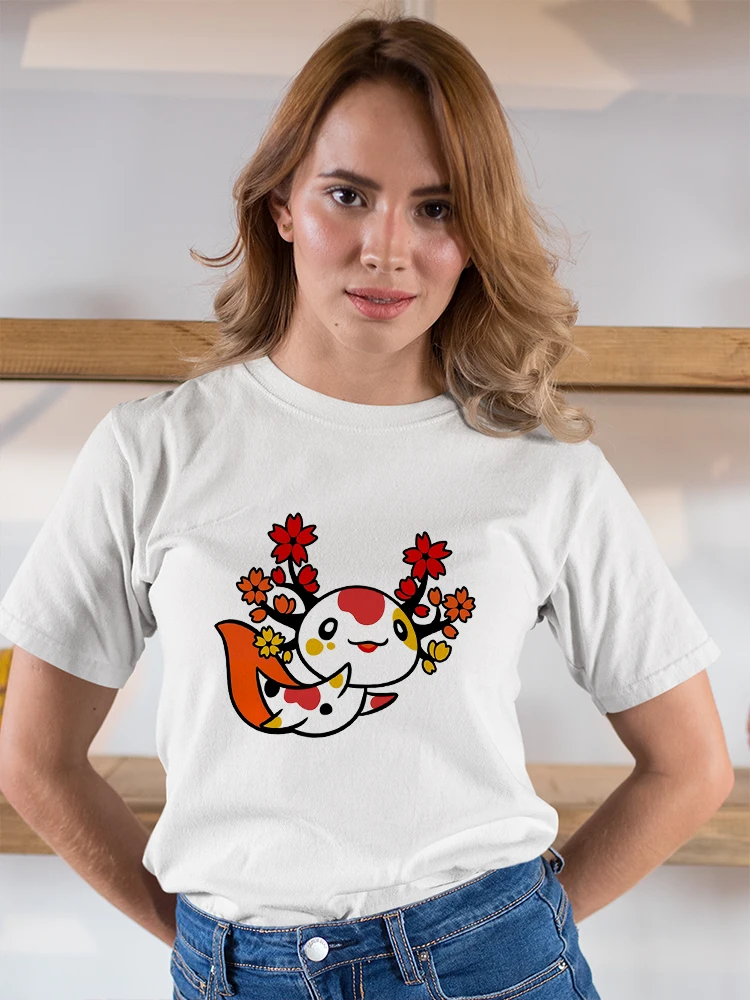 Axolotl Aesthetic Design Tee Shirt Women Chinese Style Fashion Art Print Ladies Clothes Y2k Tops White Streetwear T-shirt Female 
Axolotl Aesthetic Design Tee Shirt Women Chinese Style Fashion Art Print Ladies Clothes Y2k Tops White Streetwear T-shirt Female