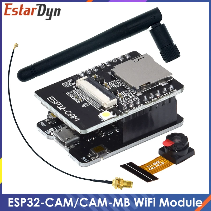 ESP32-CAM WiFi Module 2.4G Antenna ESP32 Serial to WiFi ESP32 CAM Development Board 5V Bluetooth with OV2640 Camera Module DIY
ESP32-CAM WiFi Module 2.4G Antenna ESP32 Serial to WiFi ESP32 CAM Development Board 5V Bluetooth with OV2640 Camera Module DIY