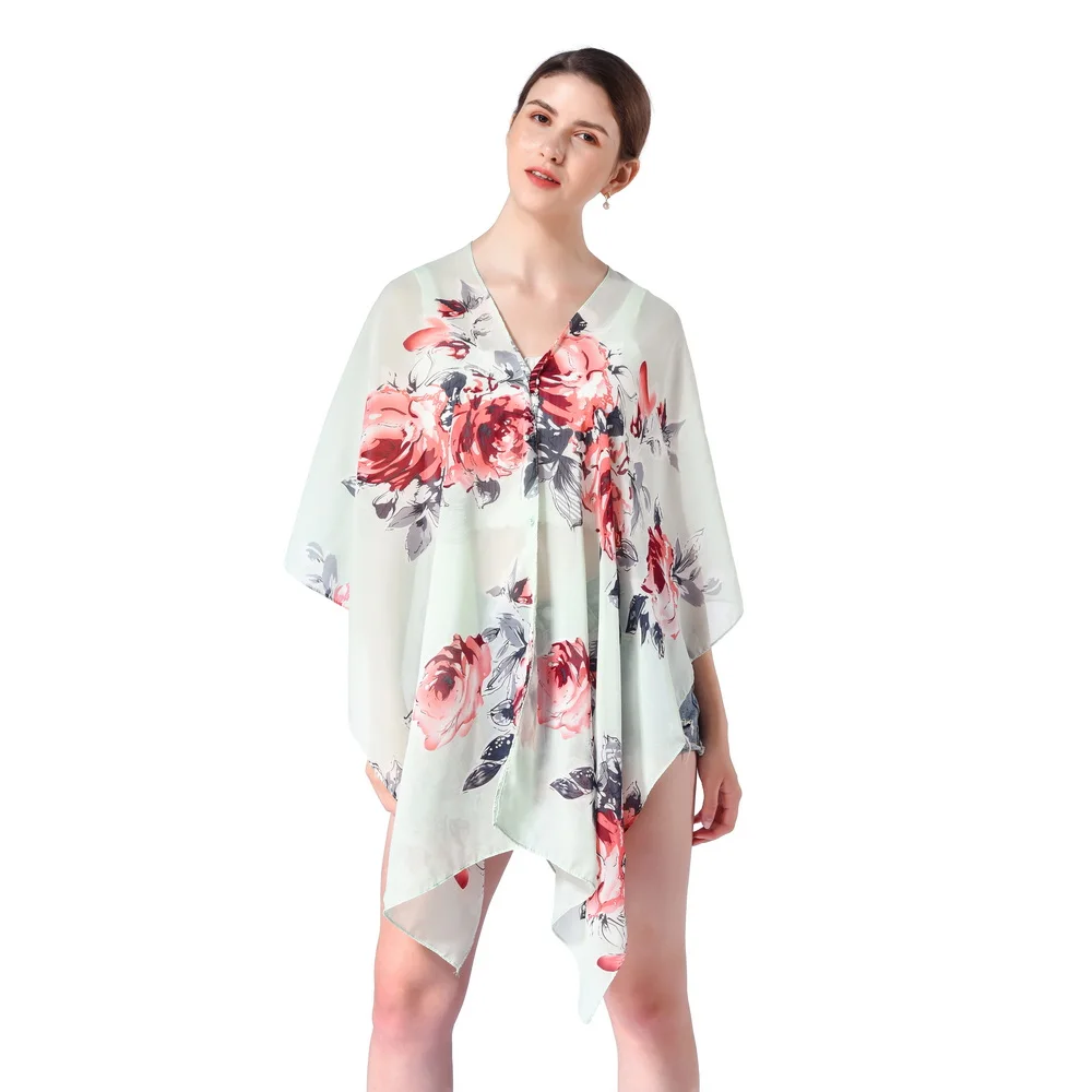 Fashion Women's Lightweight Chiffon Blouses Beach Swimsuit Cover Up Sun Protection Cardigan Summer Poncho Womens Tops
Fashion Women's Lightweight Chiffon Blouses Beach Swimsuit Cover Up Sun Protection Cardigan Summer Poncho Womens Tops