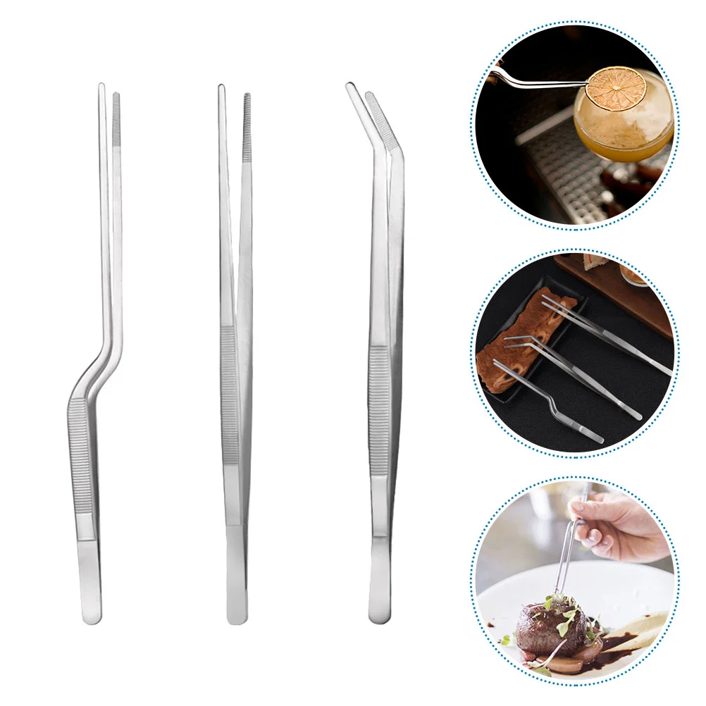 

Stainless Steel Tweezers Kitchen Tongs Cooking Food Chef Tool Manual Hair Clamp Clips Fish Bone Picker Hand Tools