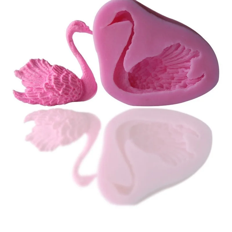 

3D Swan Shape Candy Mould Silicone Soap Mold Fondant Cake Chocolate Stencils Kitchen Pastry Baking Cake Decorating Tools