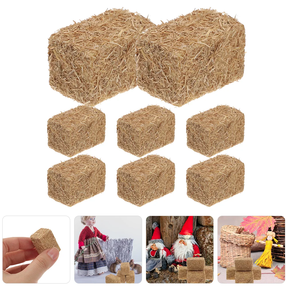 8 pcs Miniature Faux Hayrick Ornament Mini Simulation Hayrick Photo Prop for House (Square Shape)
8 pcs Miniature Faux Hayrick Ornament Mini Simulation Hayrick Photo Prop for House (Square Shape)