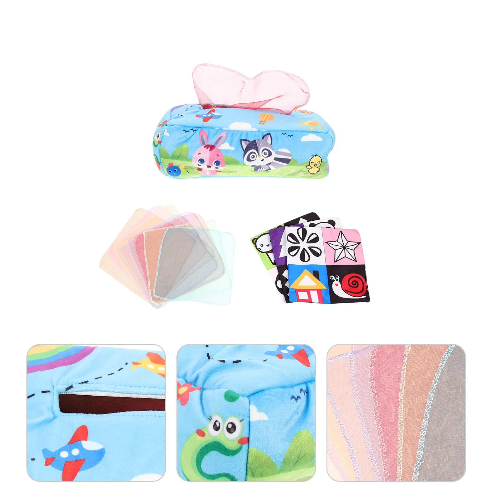 Baby Sensory Tissue Box Cartoon Fabric Tissue Box Kids Early Learning Toys Baby Gifts
Baby Sensory Tissue Box Cartoon Fabric Tissue Box Kids Early Learning Toys Baby Gifts