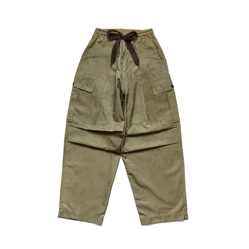 KAPITAL 22SS Japanese Style Pleated Elastic Drawcord Overalls Large Pocket Fallow Baggy Pants
KAPITAL 22SS Japanese Style Pleated Elastic Drawcord Overalls Large Pocket Fallow Baggy Pants