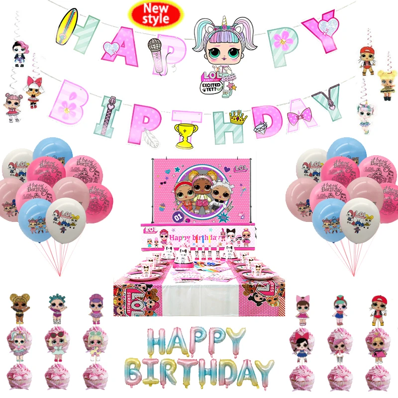 New L.O.L. SURPRISE! Party Supplie Lol Omg Theme Birthday Party Decoration Kid Girl Party Supplies Party Balloon Tableware
New L.O.L. SURPRISE! Party Supplie Lol Omg Theme Birthday Party Decoration Kid Girl Party Supplies Party Balloon Tableware