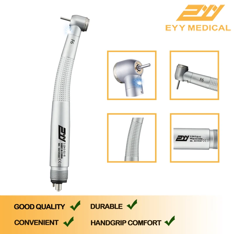 EYY Dental Handpiece Dentistry Equipment LED High Speed Air Turbine Bearing Standard Head Push Button 3 Water Spray 2 Hole
EYY Dental Handpiece Dentistry Equipment LED High Speed Air Turbine Bearing Standard Head Push Button 3 Water Spray 2 Hole