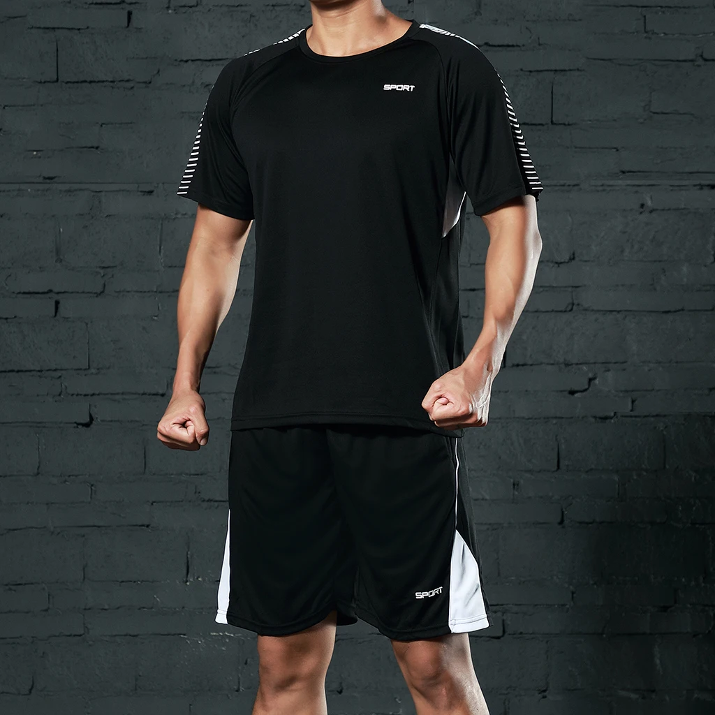 Sports suit men summer casual breathable fitness clothes large size running quick-drying clothes loose round neck t-shirt short
Sports suit men summer casual breathable fitness clothes large size running quick-drying clothes loose round neck t-shirt short