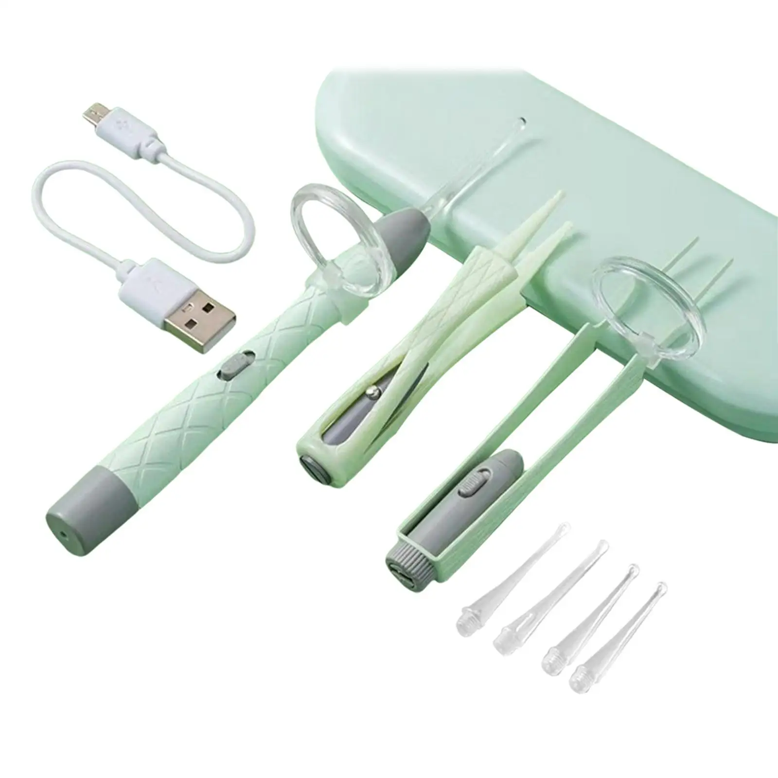Comfortable Ear Wax Remover Tool Kit Earpick Cleaning Kit USB Rechargeable with Magnifying Nose Navel Cleaner Clip for Children 
Comfortable Ear Wax Remover Tool Kit Earpick Cleaning Kit USB Rechargeable with Magnifying Nose Navel Cleaner Clip for Children