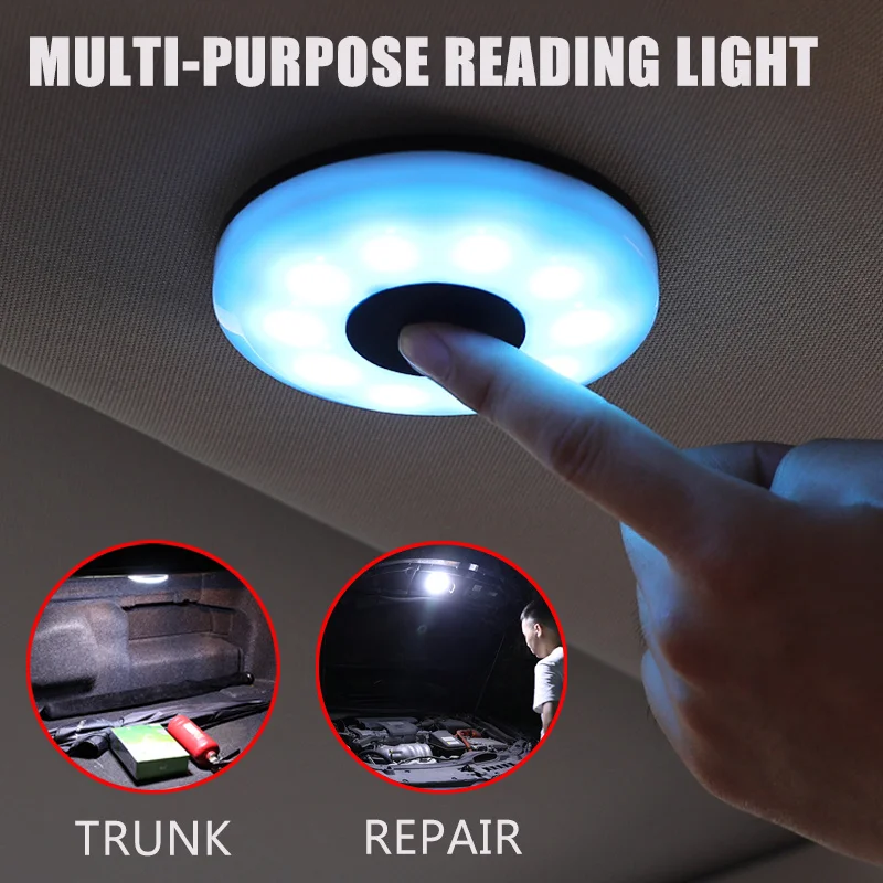 Car Led Wireless Touch Switch Light 3 Color Auto Home Ambient Lamp Portable Light Roof Magnetic Mount Bulb Night Reading
Car Led Wireless Touch Switch Light 3 Color Auto Home Ambient Lamp Portable Light Roof Magnetic Mount Bulb Night Reading
