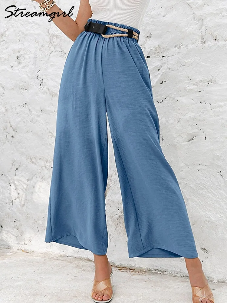 Wide Linen Pants Women Summer 2022 High Waisted Cotton Office Woman Loose Trousers Elastic Waist Casual Summer Pants For Women
Wide Linen Pants Women Summer 2022 High Waisted Cotton Office Woman Loose Trousers Elastic Waist Casual Summer Pants For Women