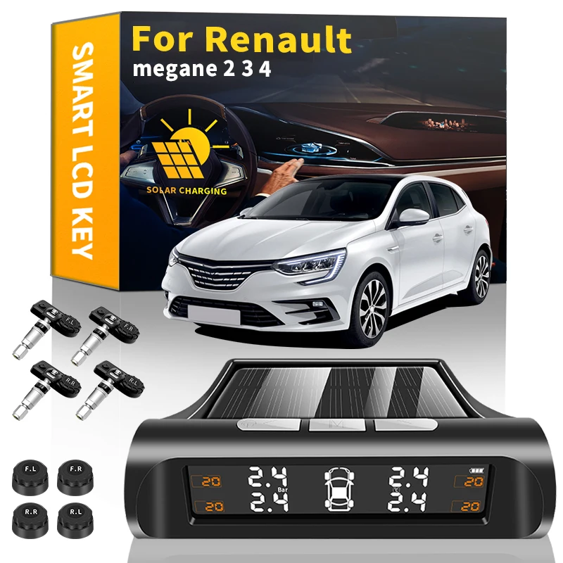 Автомобильные TPMS Φ, солнечная энергия, цифровой ЖК-дисплей, автомобильные системы сигнализации безопасности для Renault Megane 2 3 4
Автомобильные TPMS Φ, солнечная энергия, цифровой ЖК-дисплей, автомобильные системы сигнализации безопасности для Renault Megane 2 3 4