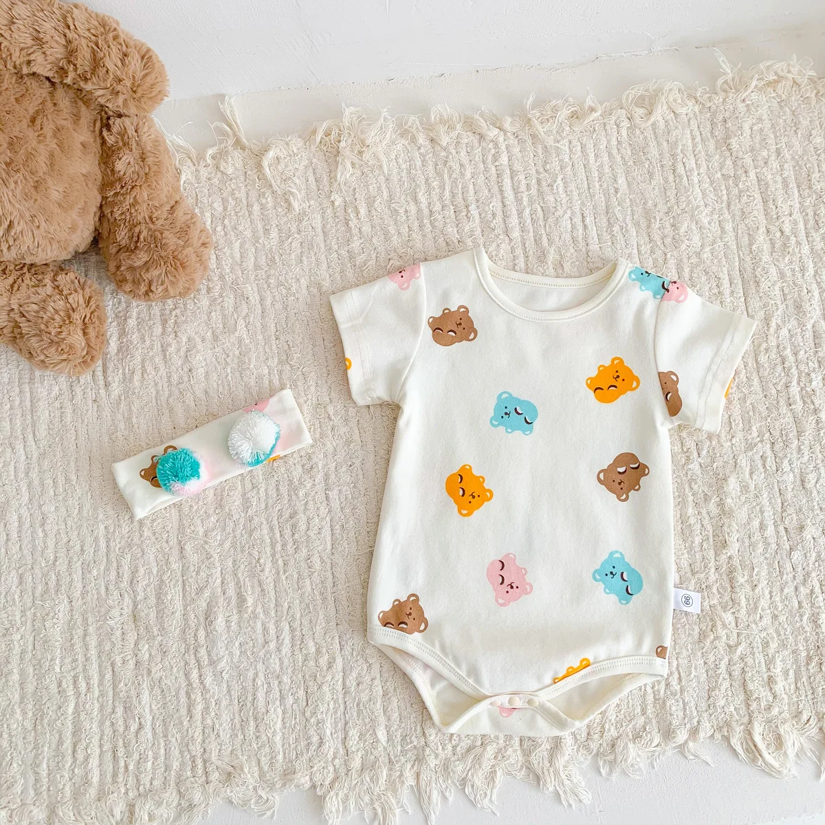 Summer Baby Cute Clothes New Born Short Sleeve Bodysuit for Infant One Piece Cotton Jumpsuit Cartoon Bear Newborn Romper Clothes
Summer Baby Cute Clothes New Born Short Sleeve Bodysuit for Infant One Piece Cotton Jumpsuit Cartoon Bear Newborn Romper Clothes