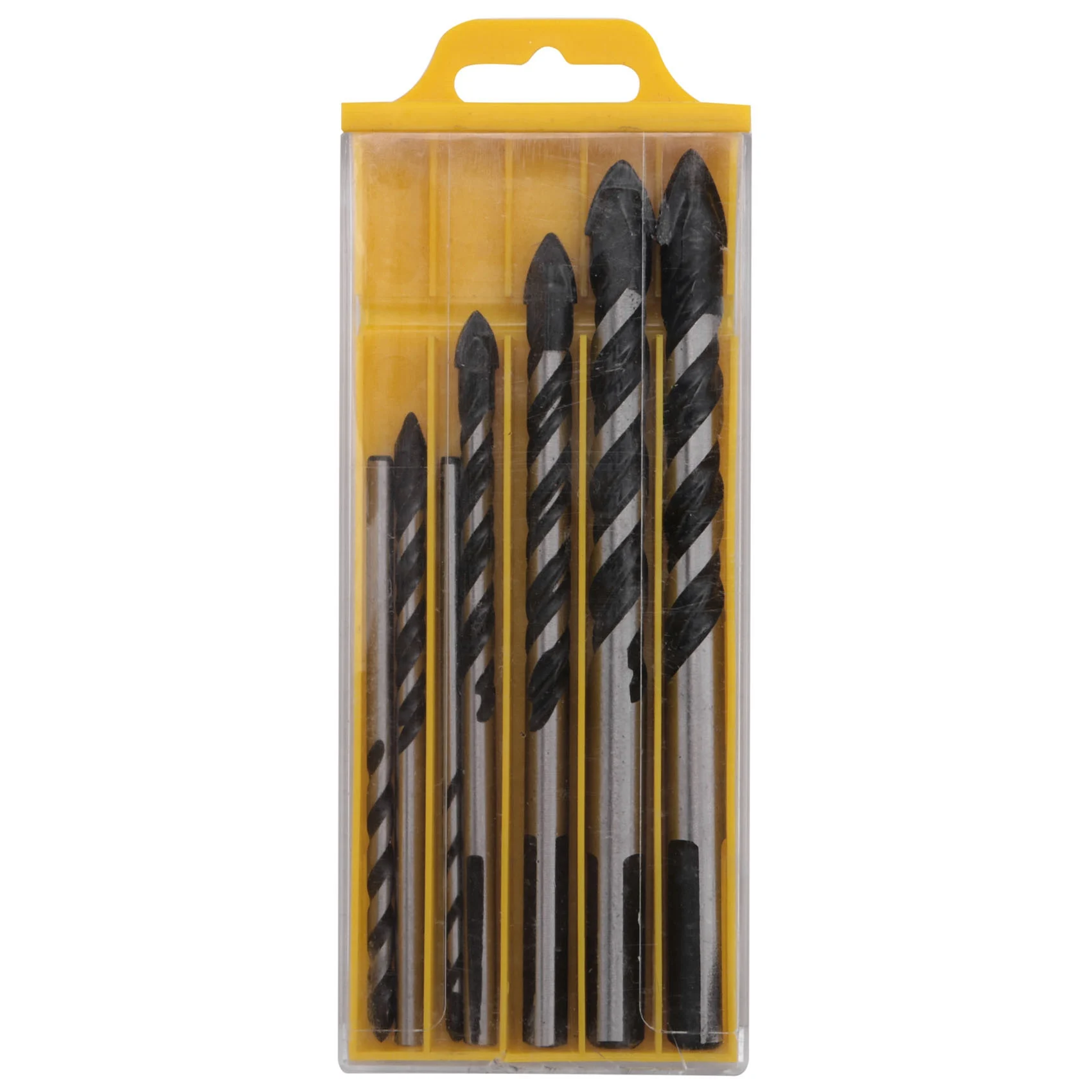 7Pcs Tungsten Carbide Tipped Masonry Drill Bit Set for Porcelain Ceramic Tile Concrete Brick (3, 4, 5, 6, 8, 10, 12mm)
7Pcs Tungsten Carbide Tipped Masonry Drill Bit Set for Porcelain Ceramic Tile Concrete Brick (3, 4, 5, 6, 8, 10, 12mm)