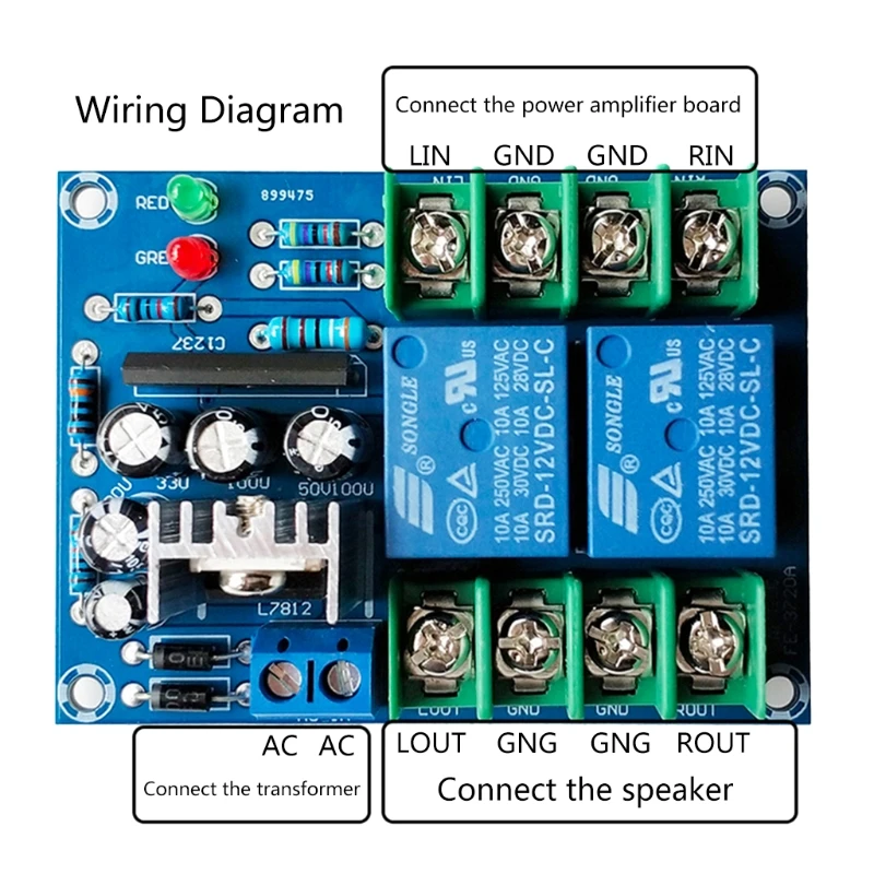 UPC1237 Dual Channel Speaker Protection Circuit Board DC 12-24V Boot Mute Delay L21B
UPC1237 Dual Channel Speaker Protection Circuit Board DC 12-24V Boot Mute Delay L21B