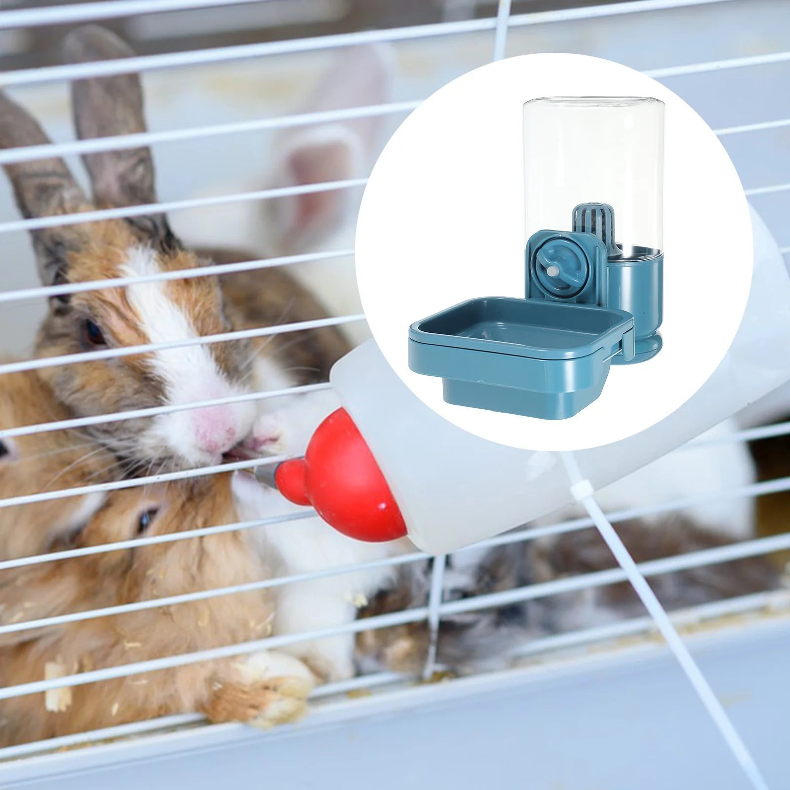 

Leakproof Water Bottle Bunny Feeder Hanging Cage Rabbit Plastic Feeding Pet Livestock Automatic Waterer Hamster