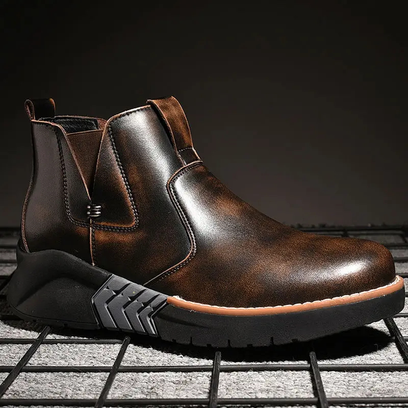 Increased short boots tide men's shoes high leather shoes winter Martin boots big head cold cotton shoes plus velvet
Increased short boots tide men's shoes high leather shoes winter Martin boots big head cold cotton shoes plus velvet