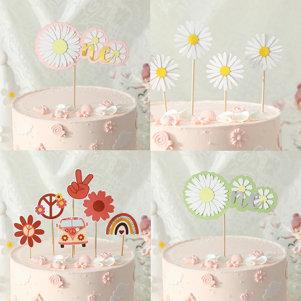 Daisy Flower Cake Toppers for Girls Little Daisy Birthday Party Baby Shower Wedding Cake Decoration Supplies Baking Accessories
Daisy Flower Cake Toppers for Girls Little Daisy Birthday Party Baby Shower Wedding Cake Decoration Supplies Baking Accessories