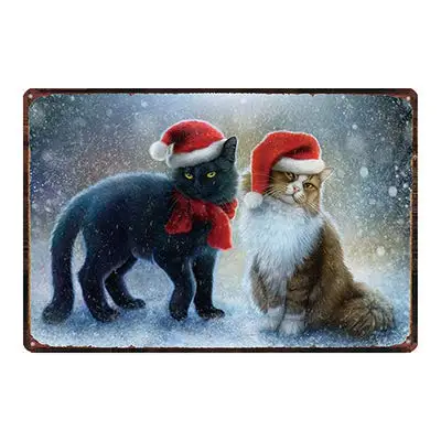 Retro Vintage Metal Tin Sign Christmas Cute Cat Home Bar Kitchen Bedroom Wall Decor 12X8Inch Poster Metal Painting Metal Plate
Retro Vintage Metal Tin Sign Christmas Cute Cat Home Bar Kitchen Bedroom Wall Decor 12X8Inch Poster Metal Painting Metal Plate