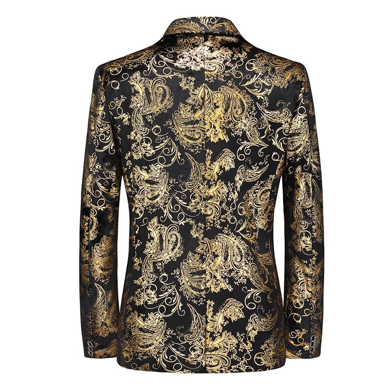 Jacket Masculino Suit Party Street 6XL Fit Suit Gold Men's Striped Slim Luxury Stage Blazer Print Formal Casual Jacket Male Club
Jacket Masculino Suit Party Street 6XL Fit Suit Gold Men's Striped Slim Luxury Stage Blazer Print Formal Casual Jacket Male Club