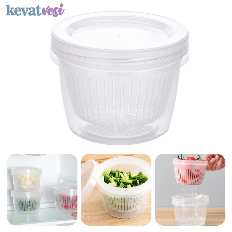 Double Layer Fruit Vegetables Storage Box With Drain Basket Kitchen Refrigerator Fresh-Keeping Box Container Kitchen Organizer
Double Layer Fruit Vegetables Storage Box With Drain Basket Kitchen Refrigerator Fresh-Keeping Box Container Kitchen Organizer