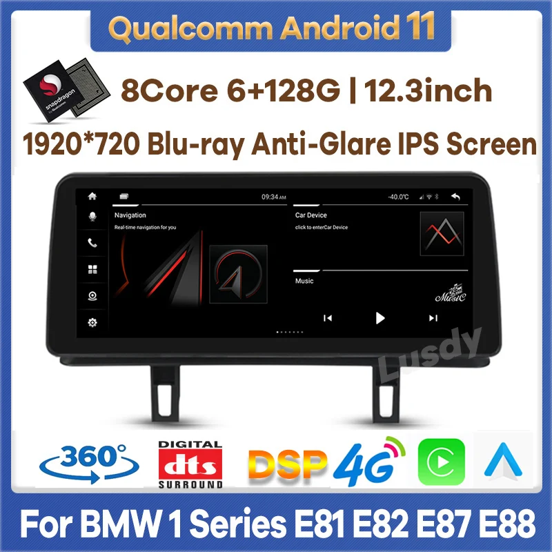 12.3" Qualcomm 6+128G Android 11 Car Video Player for BMW 1 Series E81 E82 E87 E88 IDrive Auto Radio GPS Stereo CarPlay Screen
12.3" Qualcomm 6+128G Android 11 Car Video Player for BMW 1 Series E81 E82 E87 E88 IDrive Auto Radio GPS Stereo CarPlay Screen