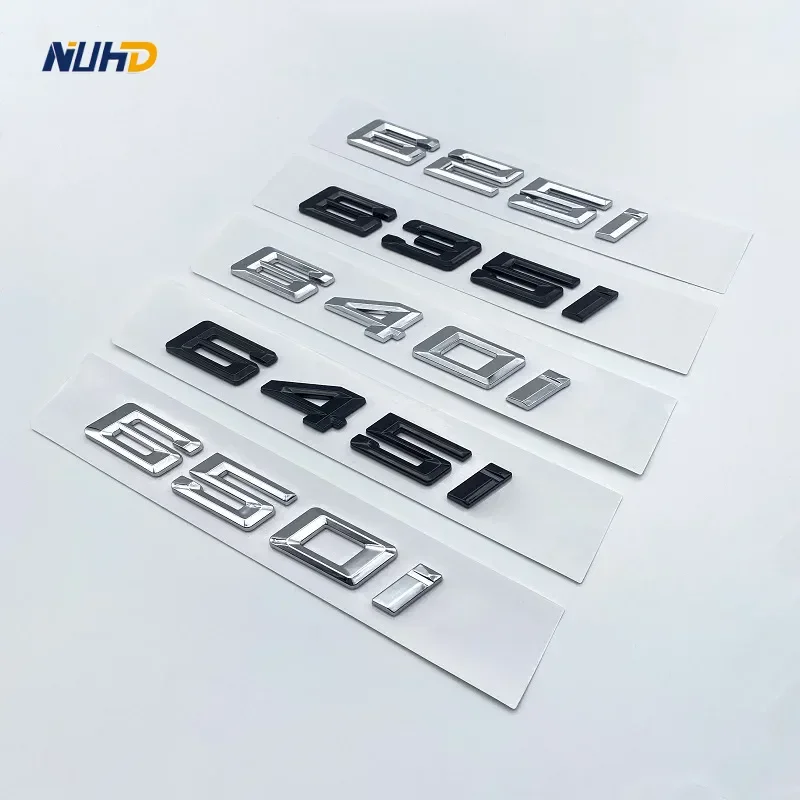 New Font Numbers Letters 630i 635i 640i 645i 650i Top ABS Emblem for BMW 6 Series Car Trunk Nameplate Logo Sticker Black Chrome
New Font Numbers Letters 630i 635i 640i 645i 650i Top ABS Emblem for BMW 6 Series Car Trunk Nameplate Logo Sticker Black Chrome