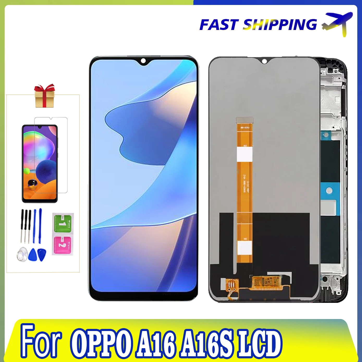 

6.52"Original For Oppo A16 CPH2269 LCD Display Touch Screen Digitizer For A16S CPH2271 Display Assembly Repair Parts Replacement