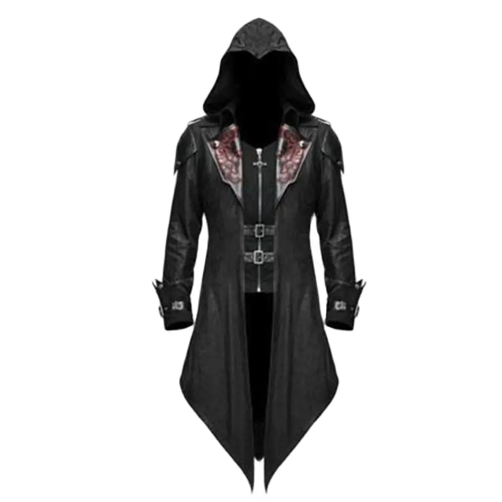 

2024 New Medieval Assassin Game Assassins Creed Cosplay Costume Edward Streetwear Hooded Jacket Outwear Halloween Party Clothing