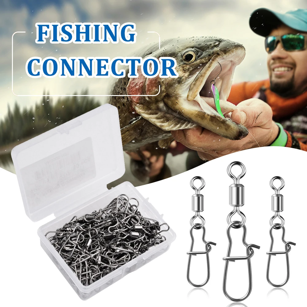 50pcs 2/0# 1/0# 1#-14# Stainless Steel Fishing Connectors Lure Connector Swivel Snap Pins Fishing Accessories With Storage Case
50pcs 2/0# 1/0# 1#-14# Stainless Steel Fishing Connectors Lure Connector Swivel Snap Pins Fishing Accessories With Storage Case
