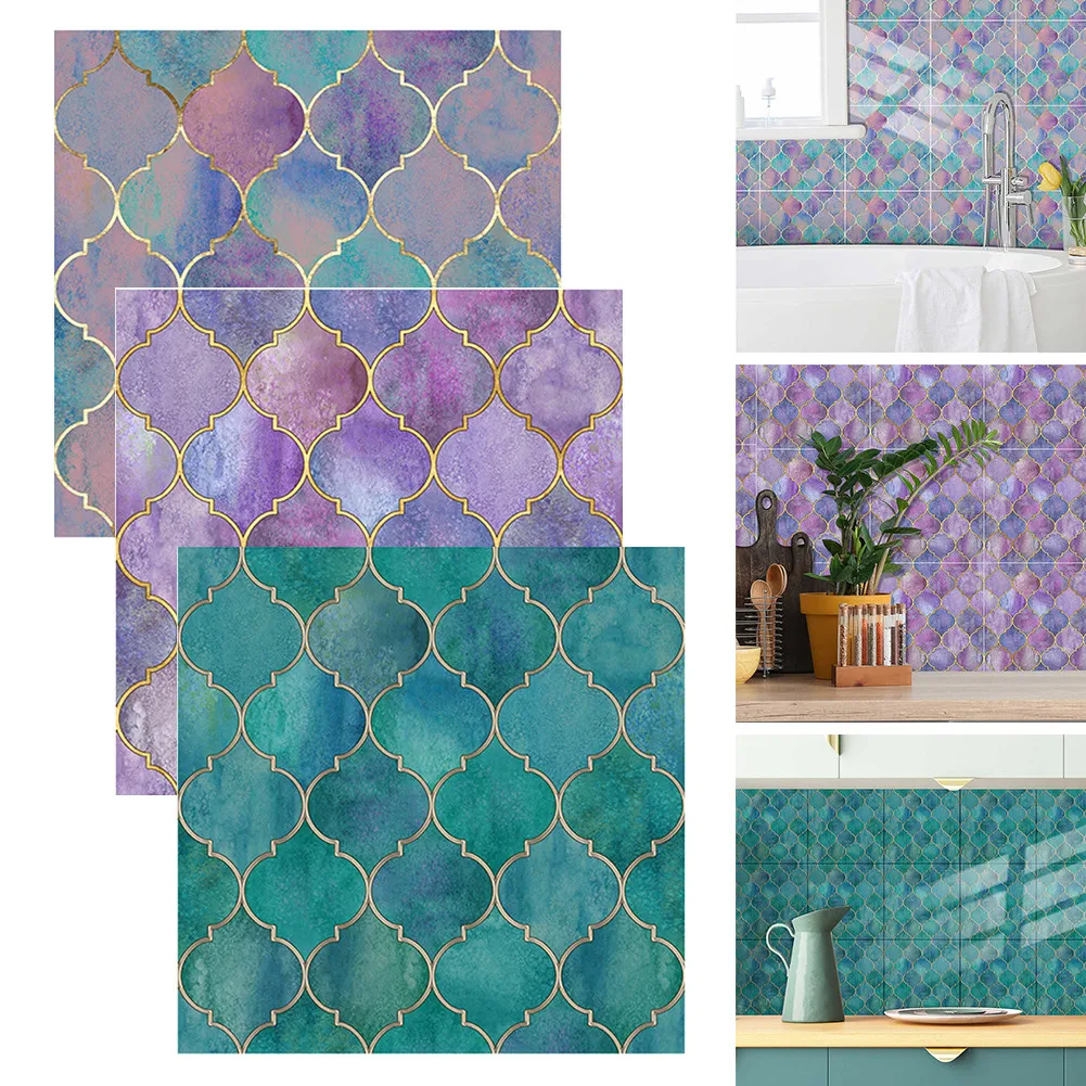 6pc Mosaic Tile Stickers Fish Scale Shape Tile Renovation Wallpaper Kitchen Bathroom Floor Decora Sticker Self-Adhesive Decal
6pc Mosaic Tile Stickers Fish Scale Shape Tile Renovation Wallpaper Kitchen Bathroom Floor Decora Sticker Self-Adhesive Decal