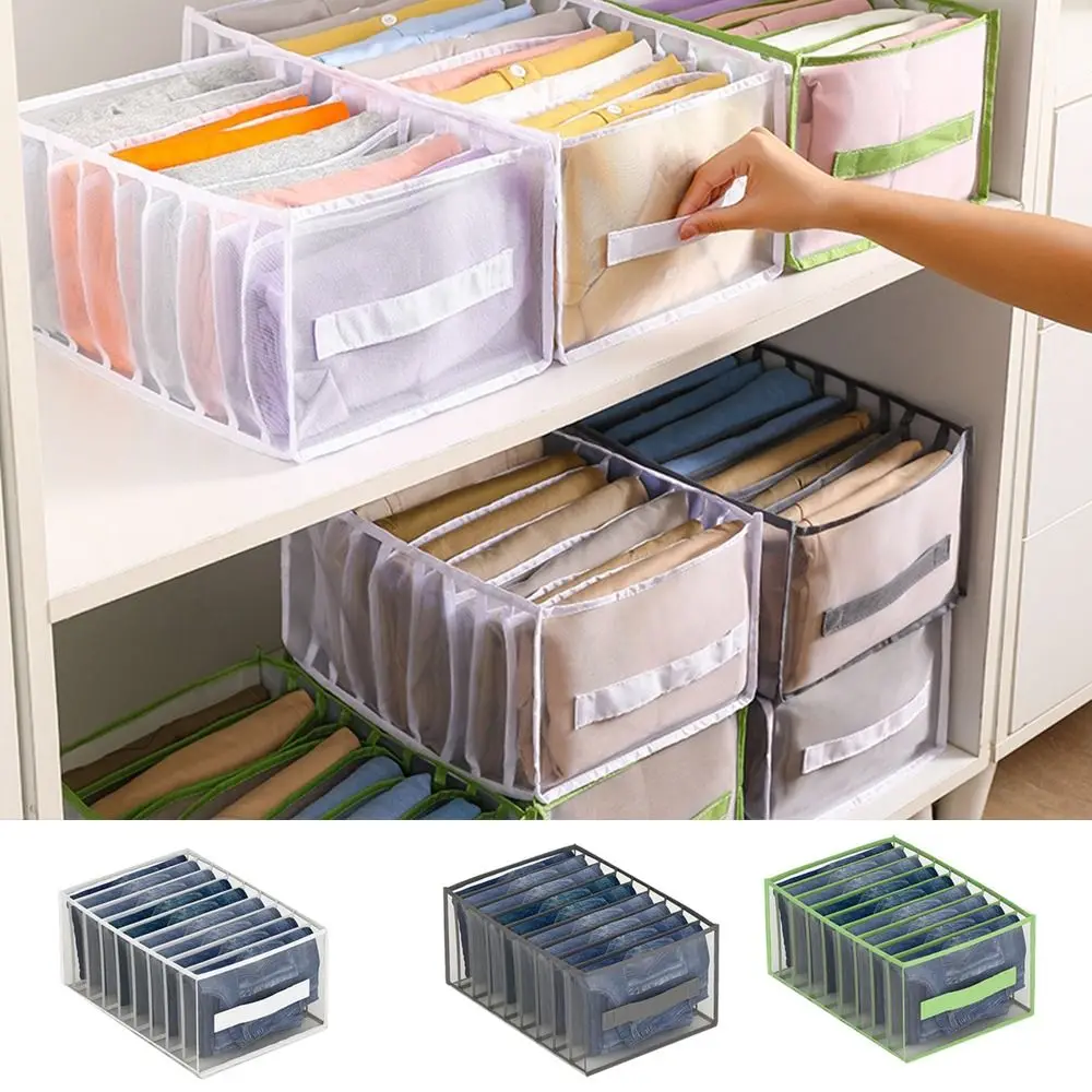 Многофункциональная моющаяся сетчатая разделительная коробка для хранения с отделением для джинсов и футболок прочный утолщенный складной органайзер для шкафа
Многофункциональная моющаяся сетчатая разделительная коробка для хранения с отделением для джинсов и футболок прочный утолщенный складной органайзер для шкафа