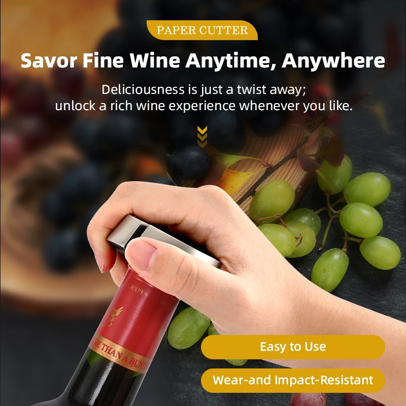 Wine Foil Cutter Tool Foil Remover for Wine Bottles Removes Foil Top Effortlessly Wine Opener Accessory Gift for Wine Lover
Wine Foil Cutter Tool Foil Remover for Wine Bottles Removes Foil Top Effortlessly Wine Opener Accessory Gift for Wine Lover
