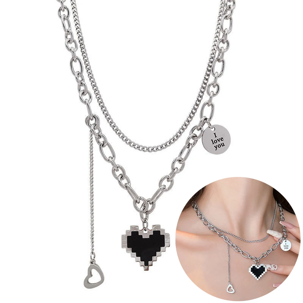 2022 New Fashion Ins Design Women Pendant Necklaces Fine Double Link Chain Metal Heart Party Collar Jewelry Charm Choker Gift
2022 New Fashion Ins Design Women Pendant Necklaces Fine Double Link Chain Metal Heart Party Collar Jewelry Charm Choker Gift