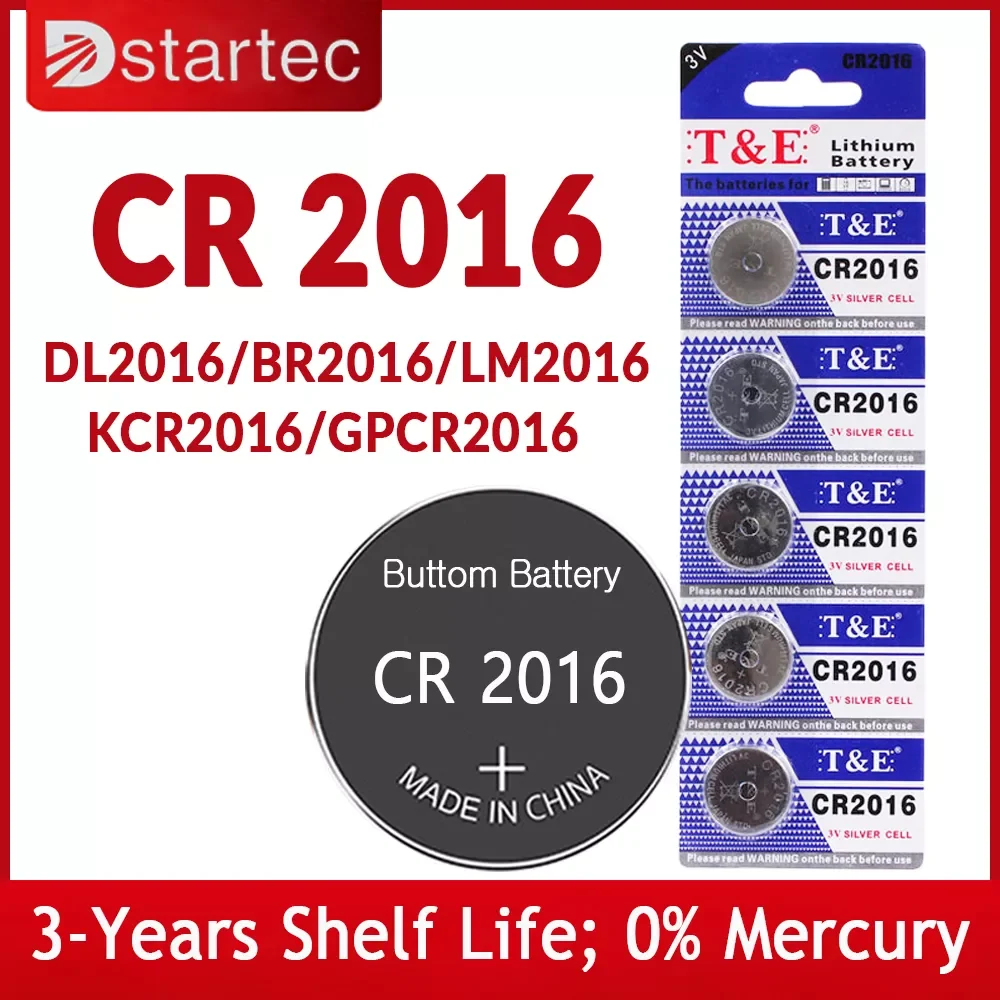 5PCS-25PCS 3V CR2016 Lithium Button Battery DL2016 BR2016 DL2016 LM2016 CR 2016 Coin Cell Watch Batteries for Toys Clock Compute
5PCS-25PCS 3V CR2016 Lithium Button Battery DL2016 BR2016 DL2016 LM2016 CR 2016 Coin Cell Watch Batteries for Toys Clock Compute