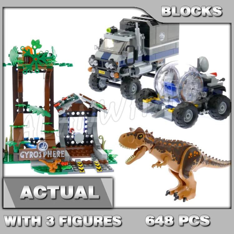 648Pcs Jurassic World Carnotaurus Gyrosphere Escape Velociraptor Model Building Blocks Dinosaur Gift Brick Compatible with 10926
648Pcs Jurassic World Carnotaurus Gyrosphere Escape Velociraptor Model Building Blocks Dinosaur Gift Brick Compatible with 10926