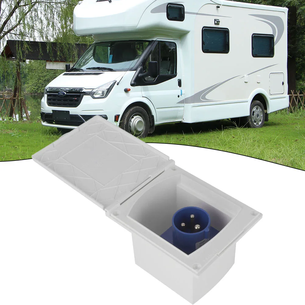 Car RV External Plug Socket 220V-240V 16A Flush Connection Plug Waterproof Plug Power Outlet Adapter For Marine Boat Motorcycle
Car RV External Plug Socket 220V-240V 16A Flush Connection Plug Waterproof Plug Power Outlet Adapter For Marine Boat Motorcycle