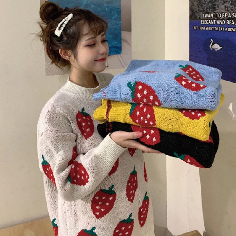 Jumper Sweater For Women Casual Loose Knitwear Fall Winter Korean Fashion Leisure Pullover Tops Knitted Pullovers College Style
Jumper Sweater For Women Casual Loose Knitwear Fall Winter Korean Fashion Leisure Pullover Tops Knitted Pullovers College Style