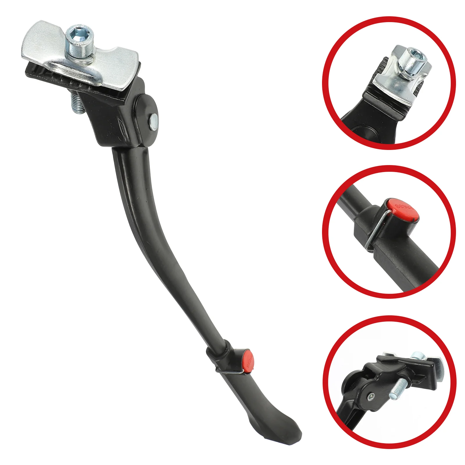 Bike Kickstand Adjustable Stand Aluminium Alloy Side Support for Cycling Bike ( Black )
Bike Kickstand Adjustable Stand Aluminium Alloy Side Support for Cycling Bike ( Black )