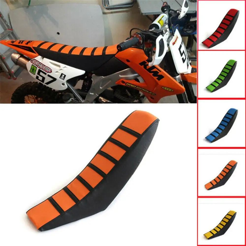 Universal Gripper Soft Motorcycle Seat Cover Rib Skin Rubber Dirt Bike Motorcycle Striped Colorful Seat Cushions
Universal Gripper Soft Motorcycle Seat Cover Rib Skin Rubber Dirt Bike Motorcycle Striped Colorful Seat Cushions
