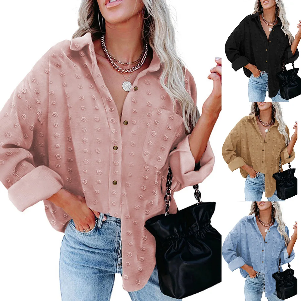 Women's 2022 New Spring/Summer New Loose Buttons Chiffon Jacquard Puff Shirt Women Tops Blouse Button Up Camisas Casual Tops
Women's 2022 New Spring/Summer New Loose Buttons Chiffon Jacquard Puff Shirt Women Tops Blouse Button Up Camisas Casual Tops