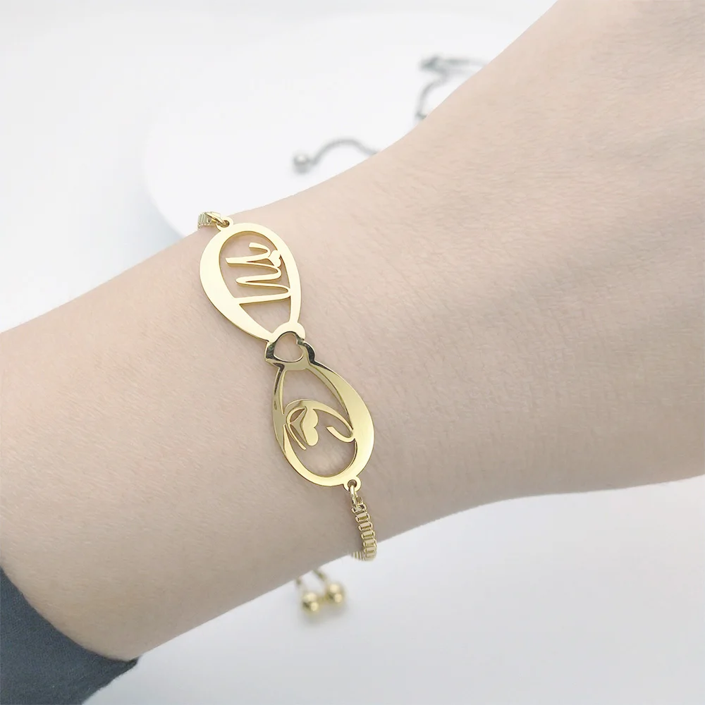 Custom Name Initial Bracelets Personalize Letter with Heart Box Chain Adjustable Bracelet Charm Banquet Jewelry Anniversary Gift
Custom Name Initial Bracelets Personalize Letter with Heart Box Chain Adjustable Bracelet Charm Banquet Jewelry Anniversary Gift