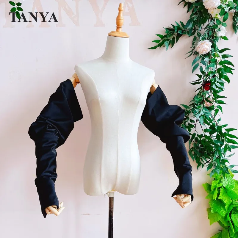 Soft Black Satin Detachable Sleeves For Wedding Evening Accessories Simple Charming Removeable Long Sleeve Chic
Soft Black Satin Detachable Sleeves For Wedding Evening Accessories Simple Charming Removeable Long Sleeve Chic