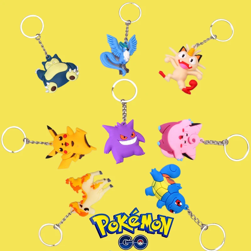 Брелок для ключей с покемоном, Пикачу, аниме, Marowak Gengar Porygon, аксессуары для сумок, автомобиля, силиконовая подвеска, детские игрушки, подарки
Брелок для ключей с покемоном, Пикачу, аниме, Marowak Gengar Porygon, аксессуары для сумок, автомобиля, силиконовая подвеска, детские игрушки, подарки