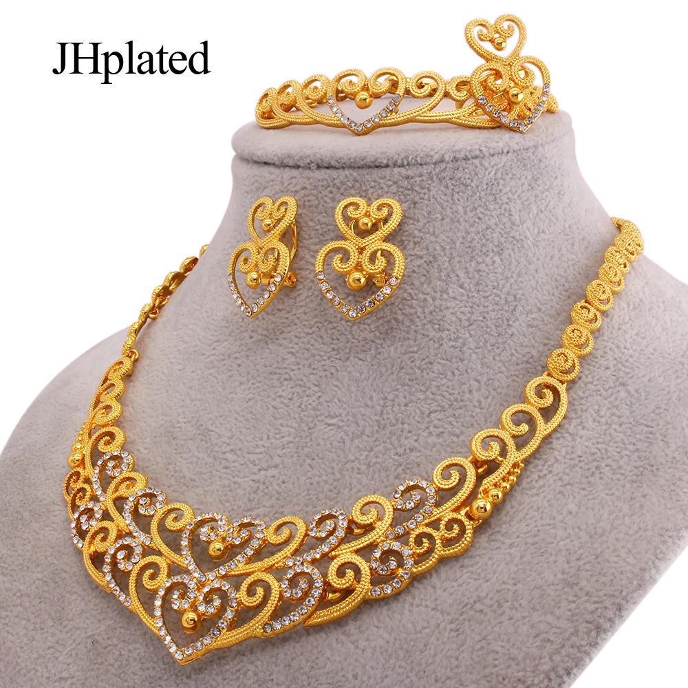 African new luxury gold plated filled bridal Jewelry sets necklace earrings bracelet ring gifts wedding jewellery set for women
African new luxury gold plated filled bridal Jewelry sets necklace earrings bracelet ring gifts wedding jewellery set for women