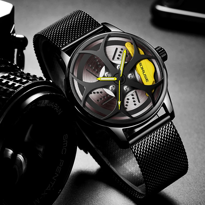 Relogio Masculino New Men Wheel Rim Hub Watch Stainless Steel Mesh Belt Sport Car Men Watches Waterproof Creative Leather Clock
Relogio Masculino New Men Wheel Rim Hub Watch Stainless Steel Mesh Belt Sport Car Men Watches Waterproof Creative Leather Clock