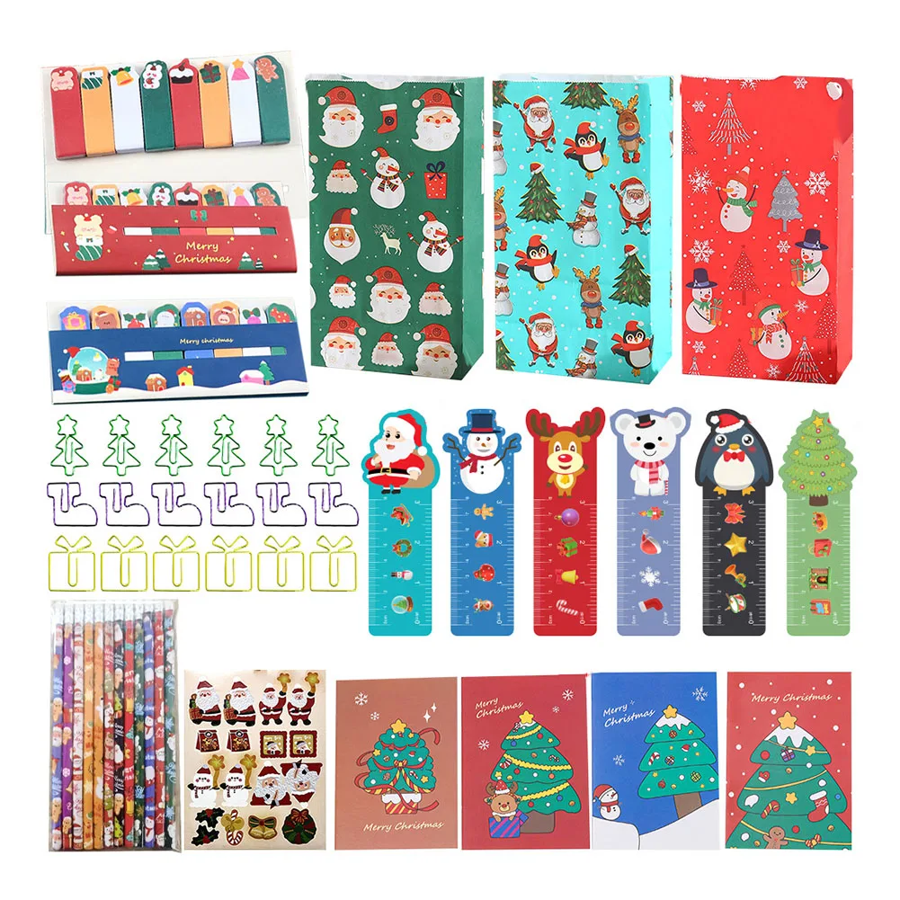 Christmas Stationery Gift Bag Set Christmas Series Sticker Notebook Pencil Ruler Gift For Student Countdown Calendar Blind Box
Christmas Stationery Gift Bag Set Christmas Series Sticker Notebook Pencil Ruler Gift For Student Countdown Calendar Blind Box
