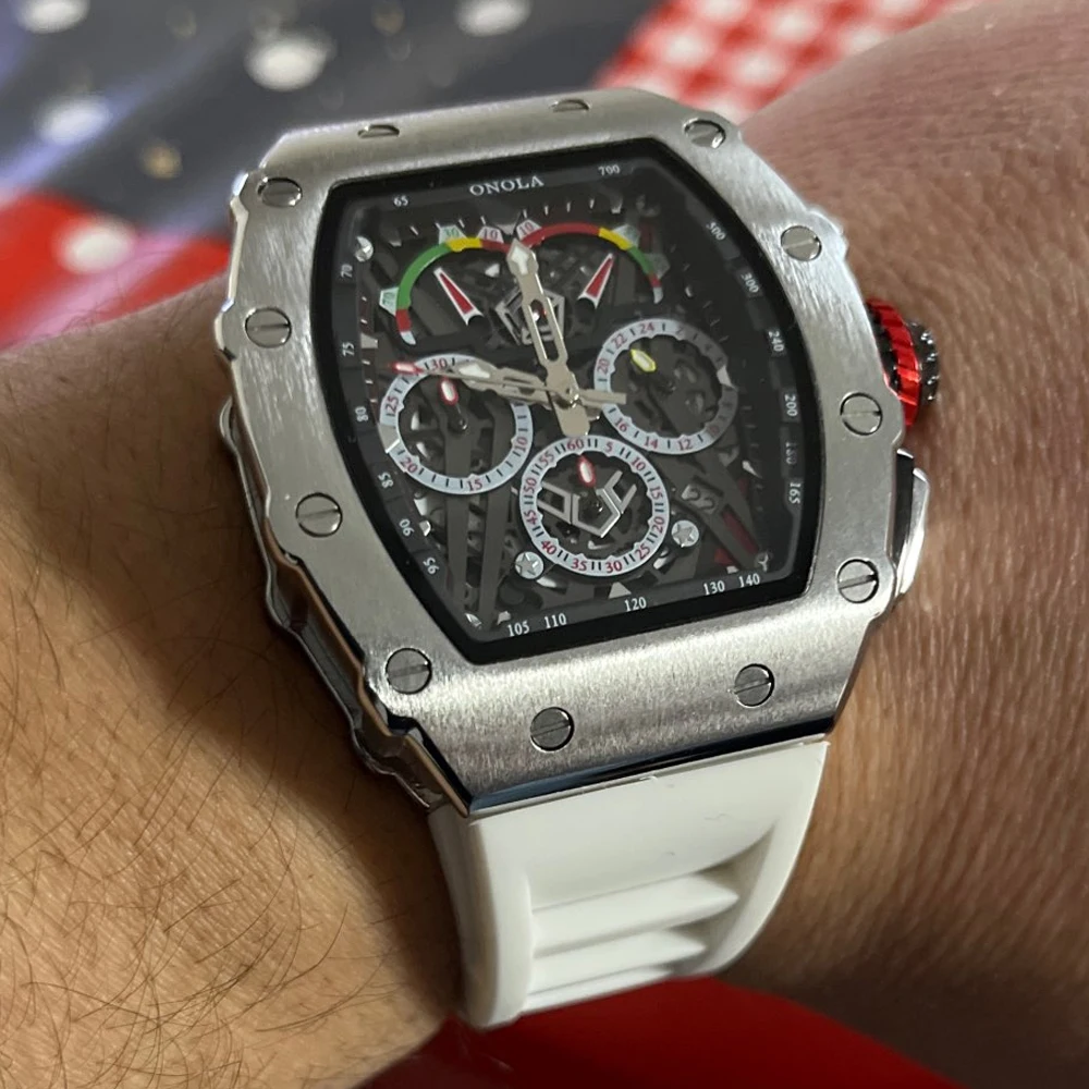 New Multifunction Tonneau Mens Watches Top Business Automatic Date Waterproof Dive Watch Classic Chronograph Luminous AAA Clocks
New Multifunction Tonneau Mens Watches Top Business Automatic Date Waterproof Dive Watch Classic Chronograph Luminous AAA Clocks