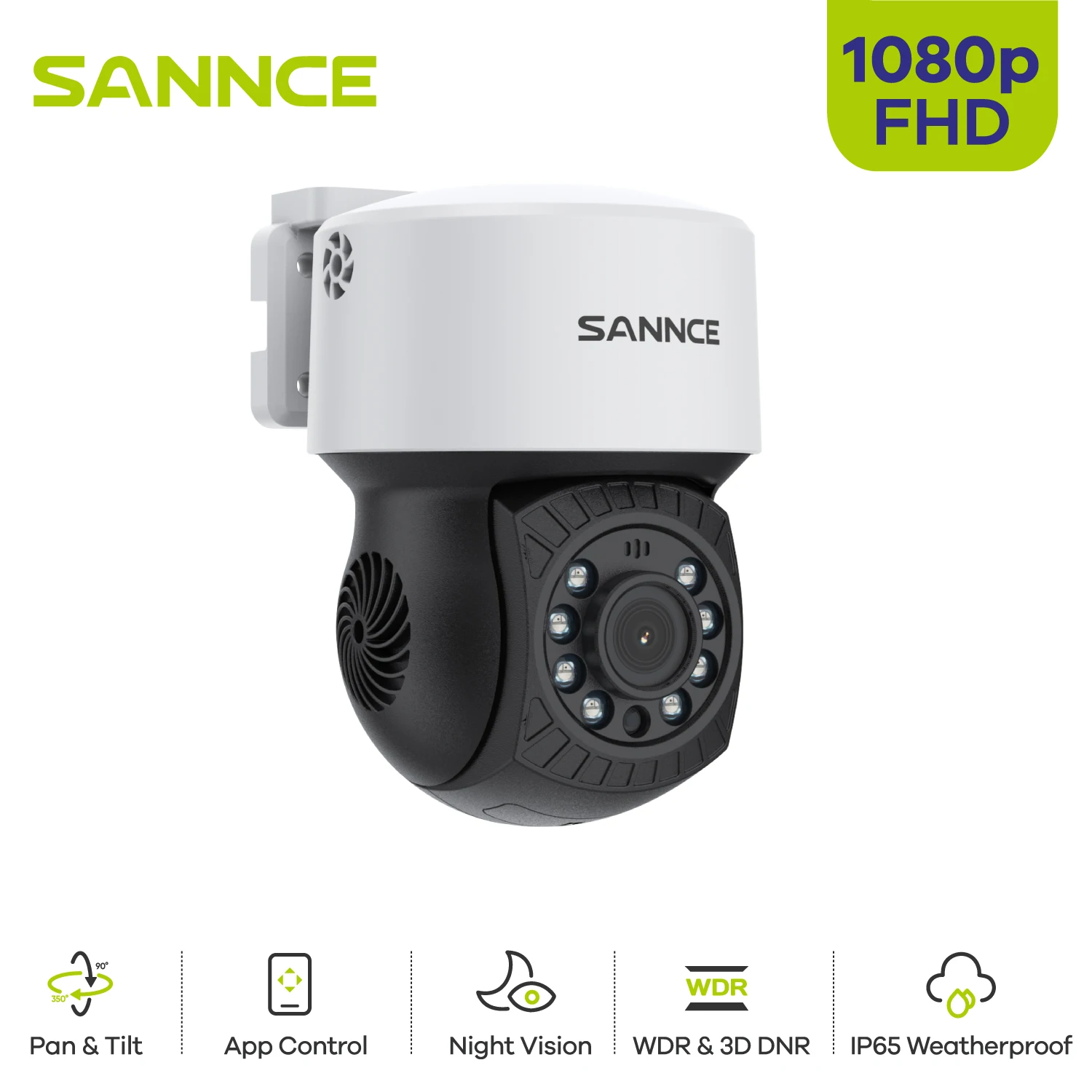 SANNCE HD 1080P High Clarity Bullet Camera Night Vision With 8pcs IR leds 3.6mm Lens Cameras Indoor/Outdoor Weatherproof
SANNCE HD 1080P High Clarity Bullet Camera Night Vision With 8pcs IR leds 3.6mm Lens Cameras Indoor/Outdoor Weatherproof