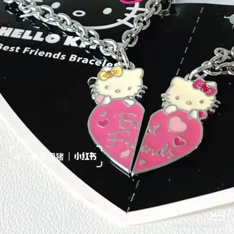 Kawaii Sanrio Accessories Hello Kittys Cartoon Cute Couples Girlfriends Heart-Shaped Stitching Necklace Anime Doll Birthday Gift
Kawaii Sanrio Accessories Hello Kittys Cartoon Cute Couples Girlfriends Heart-Shaped Stitching Necklace Anime Doll Birthday Gift